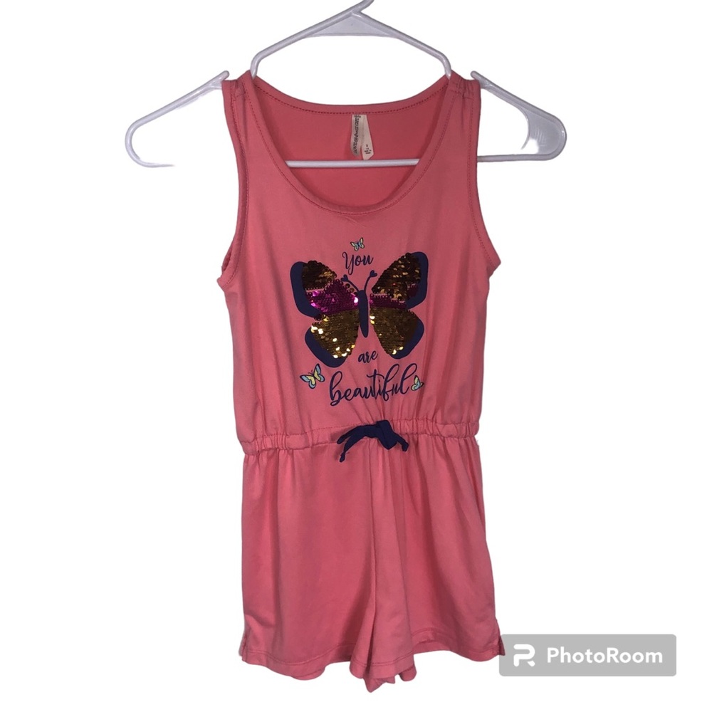 Love@ First Sight girls Salmon Color Romper size 7/8